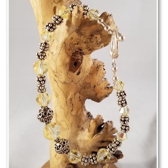 Custom KB Family Collection Jewelry - Sterling Silver and Swarovski Bracelet